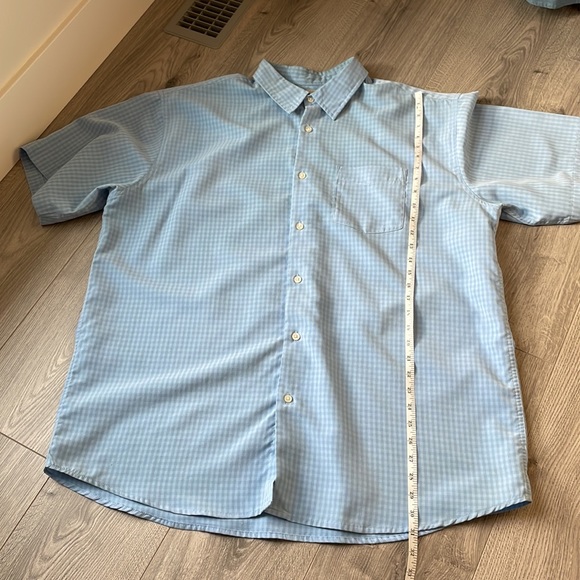 Hunt Club Button down Blue Breathable Checkered Shirt . - Picture 6 of 6